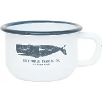 Batela Emaille beker walvis wit 9,5x6 - BATELA