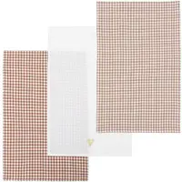 Atmosphera Theedoeken geruit 70x45cm - Set van 3 stuks - The Floral Collection - Multi