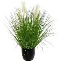 Atmosphera Kunstplant Spice - Riet met pot - Ø100xH90cm - Groen