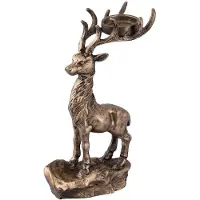 Ptmd collection PTMD Kandelaar Dixon - 12x16x31 cm - Aluminium - Messing