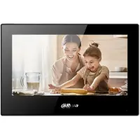 Dahua Bel + deurintercom, IP-intercommonitor VTH5321GB-W. 7 inch 1024x600. WLAN, PoE (802.3af). SLIDE. Andoid 8.1, zwart (WiFi)