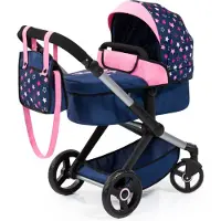 Bayer - Combi Poppenwagen Xeo, tas, blauw, roze, fee