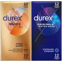 Durex - Originals Xxl Condooms 12 Stuks & Nude Xl Condooms 10 Stuks Pakket
