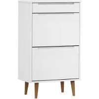 vidaXL Schoenenkast MOLDE 59,5x35x103 cm massief grenenhout wit