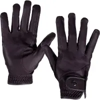 QHP Handschoenen Leather Pro Donkerbruin