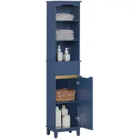 SoBuy Colonne Salle de Bain 3 Étagères, Porte et Tiroir