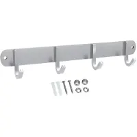 Intirilife roestvrijstalen kapstok model d - 4 haken - jashaken in 5 verschillende designs kledinghaken garderobe
