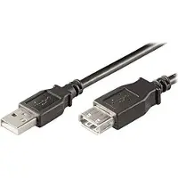 Ewent EC1014 USB-kabel 5 m USB 2.0 USB A Zwart