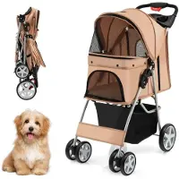 Coast Hondenwagen - Huisdieren Buggy - Tot 15 kg - 81 x 45 x 101 cm - Beige