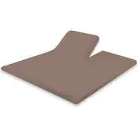 Eleganzzz Splittopper Hoeslaken Katoen Perkal - Taupe - 180x200cm - Split Enkel - Single Split Topper - Hoeslakens - Lits Jumeaux