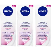 Nivea 3x Dagcrème Voedend Spf 15 50 Ml