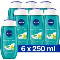 Nivea 6 x - Douchegel - Hawaii Bloem & Olie - Verzorgend & Verfrissend - 250 ml - Douchegel - Douchegel Hawaii - Verzorging Douchegel - Hydraterende Douchegel - Douchegel Voor Alle Huidtypen