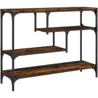 vidaXL Wandtafel 100x30x75 cm bewerkt hout gerookt eikenkleurig