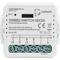 Ledtastic ZIGBEE-SWITCH-SEC02 dubbele schakelaar - Zigbee 3.0
