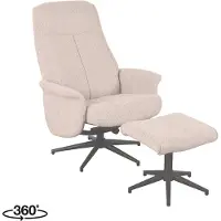 Label51 relaxfauteuil + hocker Bergen