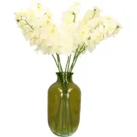 Mica Decorations Kunstbloemen boeket Orchidee - 8 stelen - wit - 71 cm - Kunst zijdebloemen
