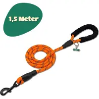Mister Mill Reflecterende Hondenriem 150 cm - Oranje - Honden Riem - Hondenlijn - Honden Lijn