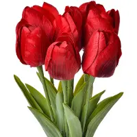 Clayre & Eef Kunstbloem Tulp 32 cm Rood Kunststof Rood