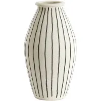 Light & Living vaas deco Ø23,5x43 cm diphu keramiek crème-zwart
