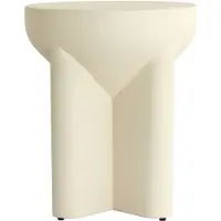 Light & Living bijzettafel Ø36x42 cm mikola mat crème