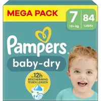 Pampers 2x Pampers Baby Dry Luiers Maat 7 (15+kg) 42 Stuks