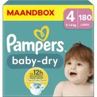 Pampers - Baby Dry - Maat 4 - Maandbox - 180 stuks - 9/14 KG