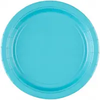 Amscan Bord caribbean blauw 23cm 8 stuks