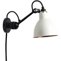 DCW éditions N304 Wandlamp Zwart-Wit/ Koper Met Stekker