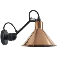 DCW éditions Gras n°304 Wandlamp Raw Copper | Black | Conical