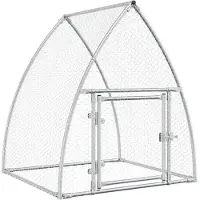 vidaXL Kippenhok 100x105x120 cm gegalvaniseerd staal zilverkleurig