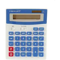 Pincello - Rekenmachine/calculator - blauw - 15 x 19 cm - voor school of kantoor - Solar