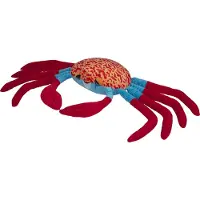 Nature Planet Knuffeldier Krab - zachte pluche stof - premium knuffels - rood/blauw - 120 cm