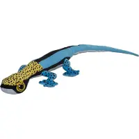 Nature Planet Knuffeldier Gekko Hagedis - zachte pluche stof - premium knuffels - blauw/geel - 112 cm