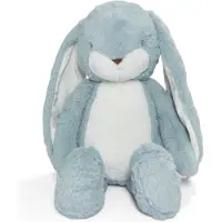 Bunnies By The Bay Floppy Nibble Konijn - Knuffeldier - Knuffel voor kinderen - Geborduurde details - 52 cm - Stormblauw