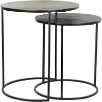 Light & Living bijzettafel primo Ø49x52cm - set van 2