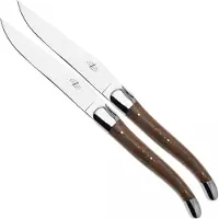 Laguiole 4561, 2-delige steakmessenset, walnoothout