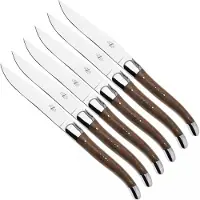 Laguiole 4560, 6-delige steakmessenset, walnoothout