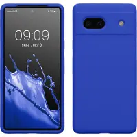 Kwmobile telefoonhoesje geschikt voor Google Pixel 7a - Hoesje met siliconen coating - Smartphone case in Baltisch blauw
