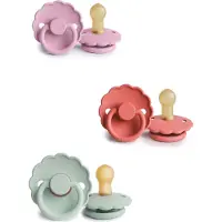 Frigg DAISY Fopspeen set 3 stuks Poppy,Seafoam Lupine 6-18 maand maat 2