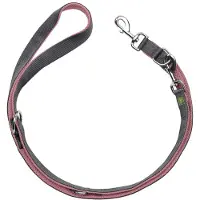 Hunter - Verstellbare Führleine Maldon - Hondenriem Länge max. 200 cm - Breite 2,0 cm, altrosa /grijs