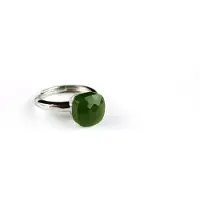 Sophie Ring in zilver model pomellato groene steen