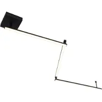 QAZQA Plafondlamp zwart 150,8 cm incl. LED 3-staps dimbaar verstelbaar - Annuschka