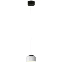 Santa & Cole HeadHat Bowl S Hanglamp White Ceramic | Black Surface (Dimmable 1-10V) | 8m