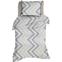 Satin d'or Dekbedovertrek Ziggo Grijs Blauw Satijn-140 x 200 / 220 cm | 1-Persoons