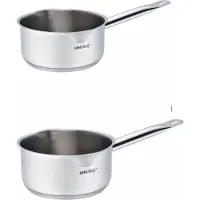 KINGHOFF 2 x steelpan Ø12 cm en Ø18 cm - 0.5 en 2,1 liter