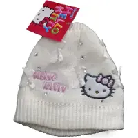 Sanrio Hello Kitty muts - steentjes - wit - 50 cm