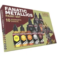 Army Painter Warpaints Fanatic: Metallics Miniature Paint Set, 10 Acryl Metallics Verven 18ml, Incl. Goud, Koper, Metaal, Brons en Zilver