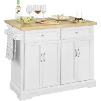 OEM Keukenblok - Handdoekenrek - 2 lades - Hout - 115x92x46-71 cm