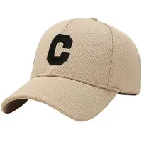 LGT JWLS Baseball Cap Geborduurde "C" - Beige & Zwart