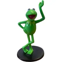 Applause Kermit de Kikker - Speelfiguurtje - 9 cm - op zwarte sokkel